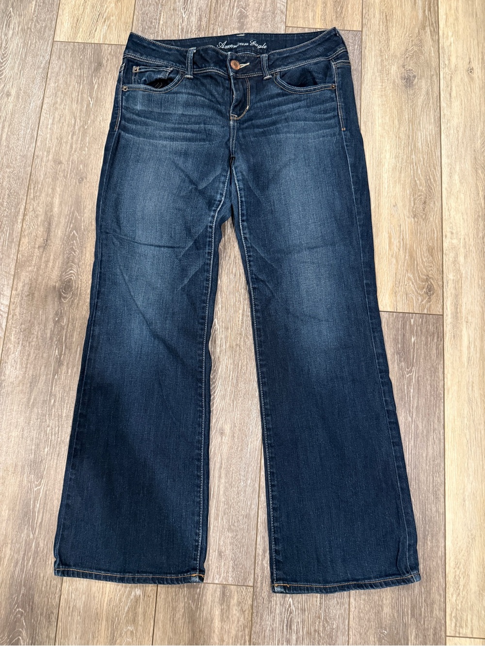 American Eagle Outfitters Dark Blue Wide Leg Jeans